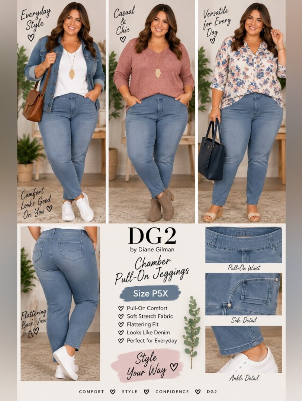 DG2  Diane Gilman Chamber Wash Jeggins